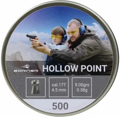 Puli pnevmaticheskie Borner Hollow Point k.4,5mm 0,58g (500sht)